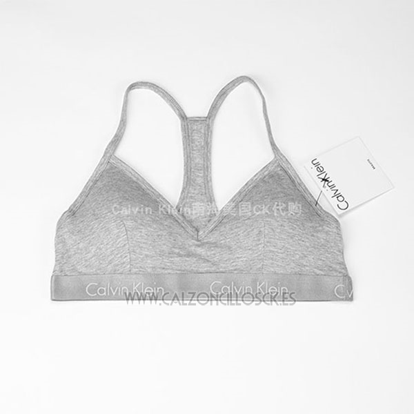 Conjunto Sujetador y Slip Calvin Klein Mujer Gris 